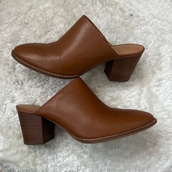Madewell Brown Leather Mules (The Harper Mule) - Picture 3 of 6